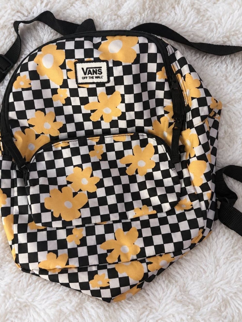 Vans Women's Yellow Floral Check Mini Backpack